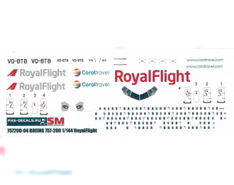 Декаль на Boeng 757-200 RoyalFlight