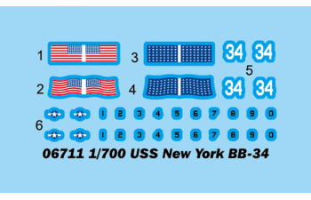 Сборная модель Американский линейный корабль  BB-34 New York