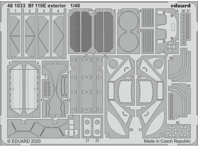 Фототравление для Bf 110E exterior