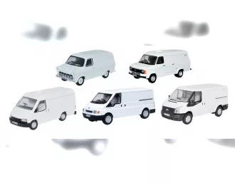 Набор из 5-ТИ моделей FORD Transit (1/2/3/4/5), белый