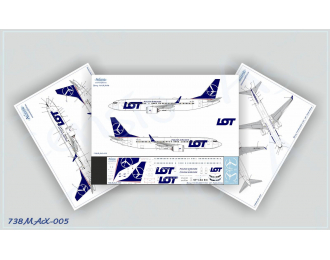 Декаль на самолет Boeing 737-8 MAX LOT