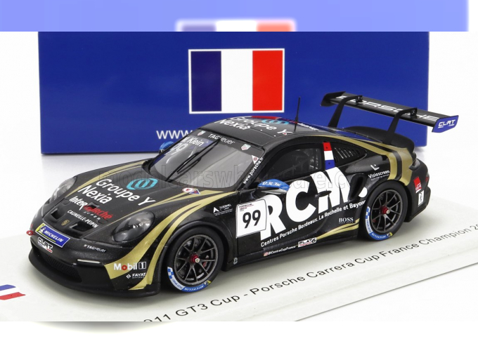 PORSCHE 911 991-2 Gt3 Team Rcm №99 Champion France Porsche Carrera Cup Season (2022) M.klein, Black