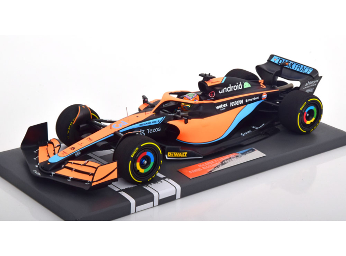 McLAREN F1 Mcl36 Mercedes Team Mclaren N3 Bahrain Gp (2022) Daniel Ricciardo, Orange Light Blue