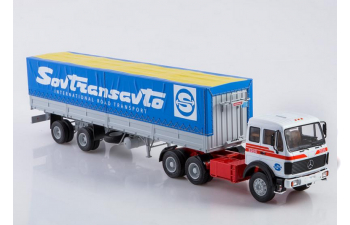 MERCEDES-BENZ NG2232 с полуприцепом Fruehauf Savoyarde Sovtransavto, белый / синий