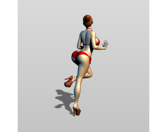 Фигура оперлась о стену 2, окрашенная