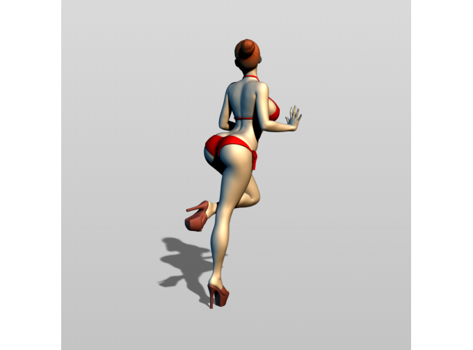 Фигура оперлась о стену 2, окрашенная