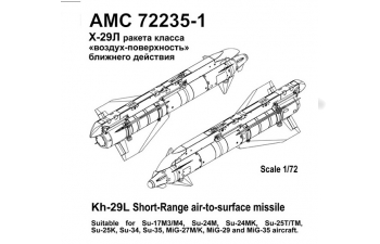 Набор для доработки Советская / российская ракета класса воздух-поверхность Х-29Л с пилоном АКУ-58-1 (NATO AS-14 Kedge A)