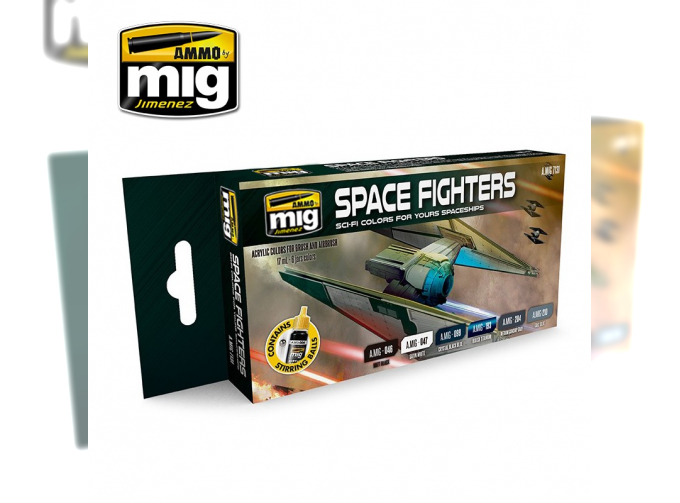 Набор акриловых красок SPACE FIGHTERS SCI-FI COLORS