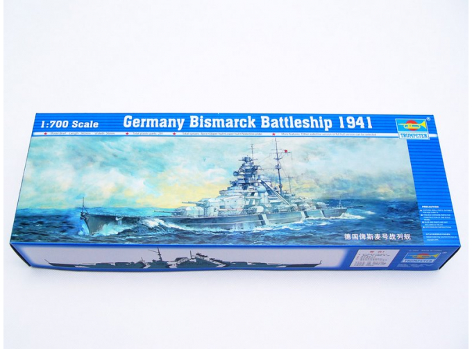 Сборная модель Немецкий линкор Bismarck (1941г.)