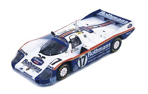 PORSCHE 962 C Long Tail "Rothmans" 1 st Le Mans 87 Bell / Stuck / Holbert #17, white / blue