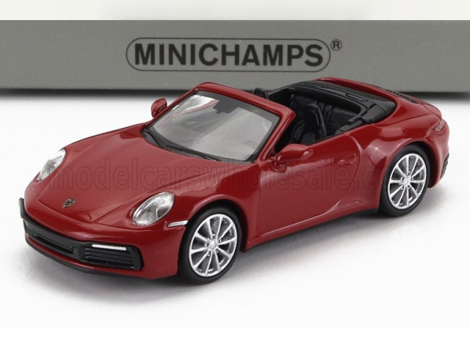 PORSCHE 911 992 Carrera 4s Cabriolet Open (2019), red