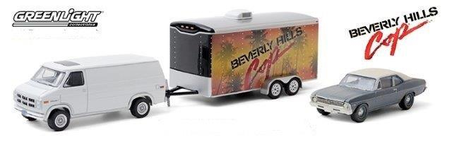 набор GMC Vandura 1983 с прицепом и CHEVROLET Nova 1970 (из к/ф "Полицейский из Беверли-Хиллз")