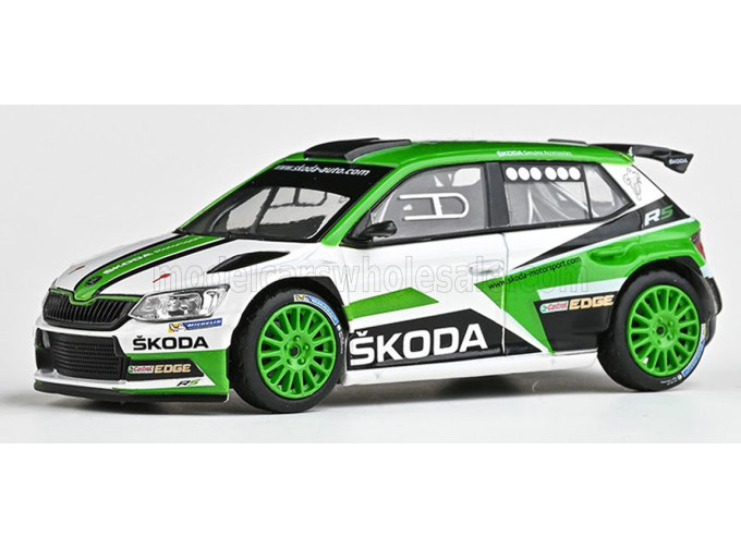 SKODA Fabia III R5 Motorsport Design №0 Rally (2017), green/white