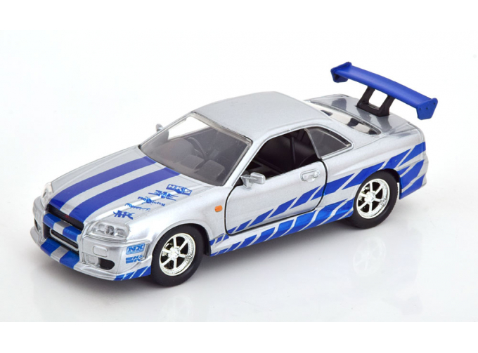 NISSAN Skyline GT-R (BNR34) Fast and Furious, Brian, silver blue