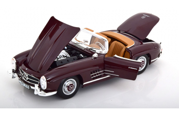 MERCEDES-BENZ 300 SL Roadster with removable Hardtop (1957), dark red