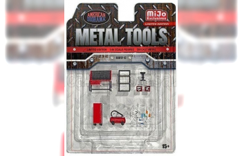 ACCESSORIES Set Officina Garage Tool, Grey Red