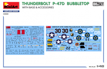 Сборная модель P-47d-30 Thunderbolt Bubbletop Airplane Military With Base & Accessories 1942