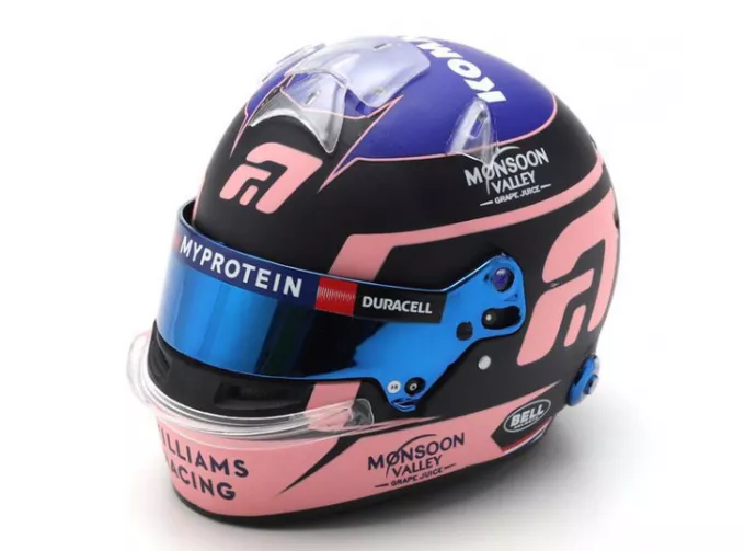 BELL HELMET Casco Helmet F1 Alexander Albon Team Williams Racing №23 Season (2024), Blue Pink