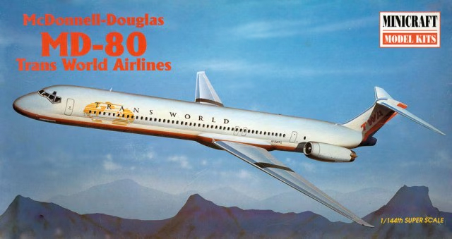 Сборная модель Самолет McDonnell-Douglas MD-80 Trans World Airlines