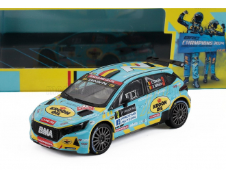 HYUNDAI I20 N Rally2 №3 2nd Rally Spa (2024) Cedric Cherain - Damien Withers, Light Blue Yellow