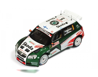 SKODA FABIA S2000 n.5 J.Hanninen - M.Markkula 2th Rally Monte Carlo (2010), white