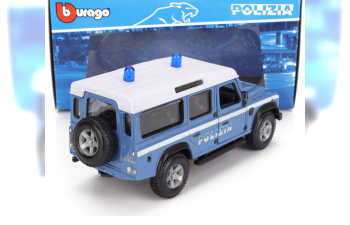 LAND ROVER Defender 110 Station Wagon Polizia (1995), Light Blue White