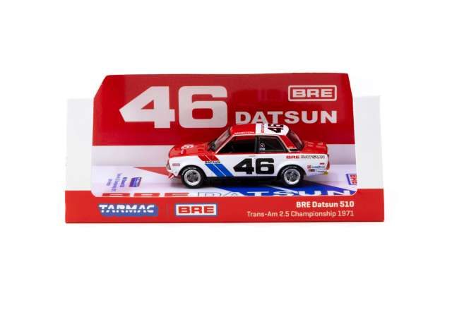 BRE Datsun 510 #46 John Morton Trans-Am 2.5 Championship, white/red/blue 1971