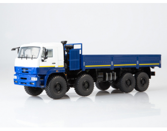 Камский грузовик 6560 бортовой (рестайлинг), белый / синий