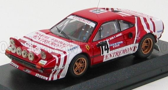 FERRARI 308 Gtb Gr.4 N 14 Rally Tour De Corse 1981 Andruet - Biche, Red White