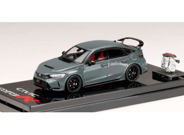 Honda Civic Type R (FL5) with Engine Display Model, sonic grey pearl