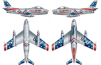 Сборная модель Самолет F-86F Sabre Jet “Skyblazers”