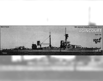 Сборная модель HMS Agincourt Линейный корабль 1918