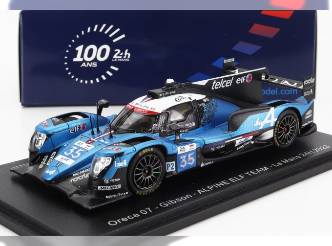 ORECA 07 Gibson Gk428 4.2l V8 Team Alpine Elf №35 24h Le Mans (2023) O.Caldwell - A.Negrao - M.Rojas, Blue White Black