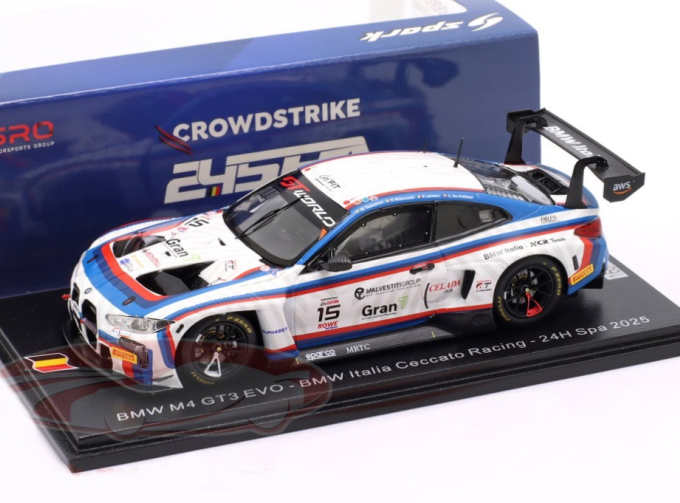 BMW M4 GT3 Evo №15 24р Spa Marcelo Jover Tomasoni, Felice Jelmini, Federico Malvestiti, Connor de Phillippi (2025)