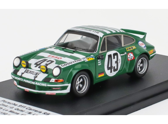 PORSCHE 911 Carera Rs Coupe (night Version) №43 24h Le Mans (1973) Jurgen Zink - Gerd Quist - Manfred Laub, Green White