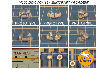 Маска окрасочная DC-6, DC-6B / C-118, C-118A (ACADEMY #12634 / Minicraft Model Kits #14532, #14533, #14442, #14752, #14557, #14667, #14469, #14473, #14587) + маски на диски и колеса