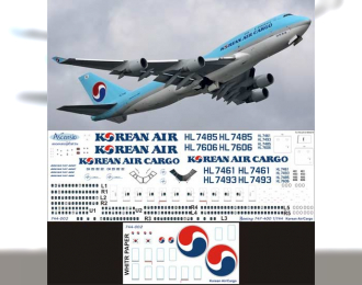 Декаль на самолет боенг 747-400 (Корейские Air)