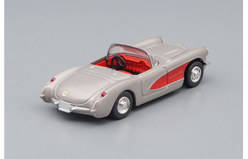 CHEVROLET Corvette (1957), silver / red