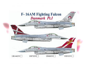 Декаль для F-16AM Fighting Falcon Danmark Pt.1