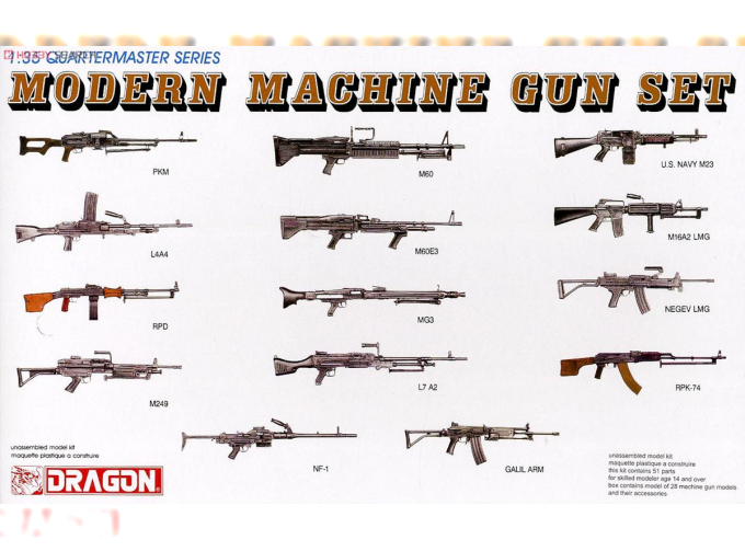 Сборная модель MODERN MACHINE GUN SET