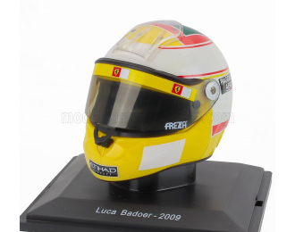 HELMET F1 Casco Helmet Luca Badoer Team Scuderia Ferrari F60 Season (2009), White Yellow