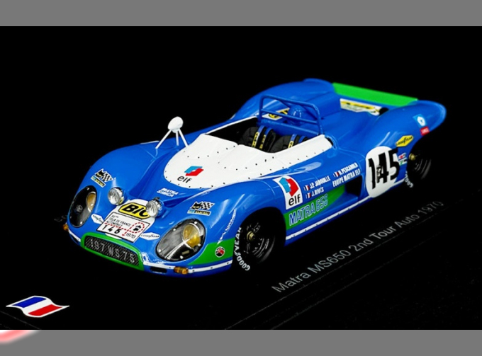 MATRA SIMCA Ms650 Spider №145 2nd Tour Auto (1970) H.pescarolo - J.p.Jabouille - J.rives, Light Blue White