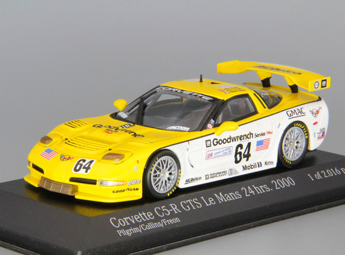 CHEVROLET Corvette C5-R #64 Pilgrim - Collins - Freon Le Mans (2000), yellow / white