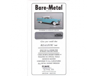 Самоклеющаяся фольга BARE-METAL 011 MATTE ALUMINUM  (матовый алюминий), 152 х 298 мм
