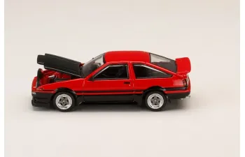 TOYOTA Sprinter Trueno GT APEX (AE86) Late Ver. JDM Style Carbon Bonnet, red/black