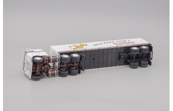 PETERBILT 352 Frigo Sambo's, white / brown
