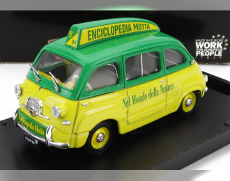 FIAT 600 MULTIPLA - ENCICLOPEDIA MOTTA (1956), YELLOW GREEN