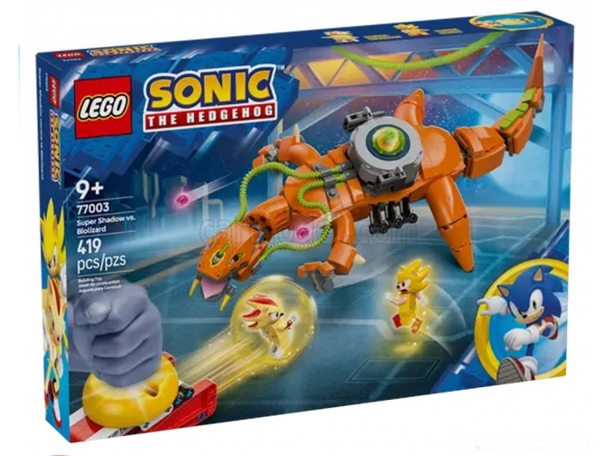 Сборная модель Sonic The Hedgehog - Super Shadow Vs Biolizard - 419 Pezzi - 419 Pcs, Orange