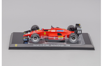 FERRARI F1 87/88c N 28 Season (1988) Gerard Berger - Con Vetrina - With Showcase, Red Black