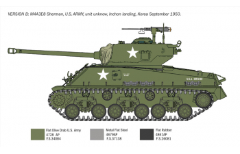 Сборная модель Танк M4A3E8 Sherman